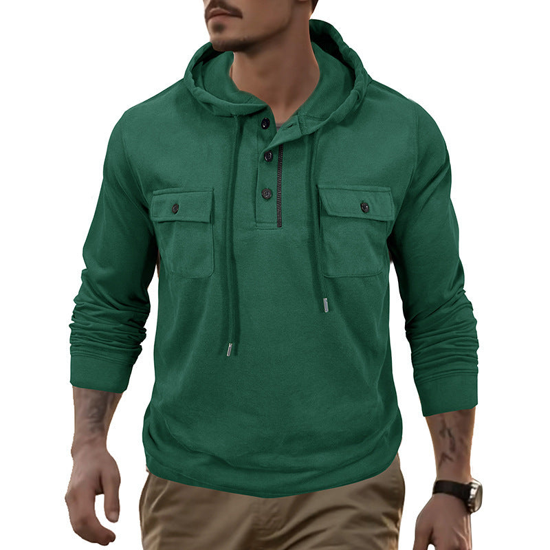 Men’s Cotton Blend Pullover Hoodie – Casual Long Sleeve Hooded Sweatshirt - Daily Goods