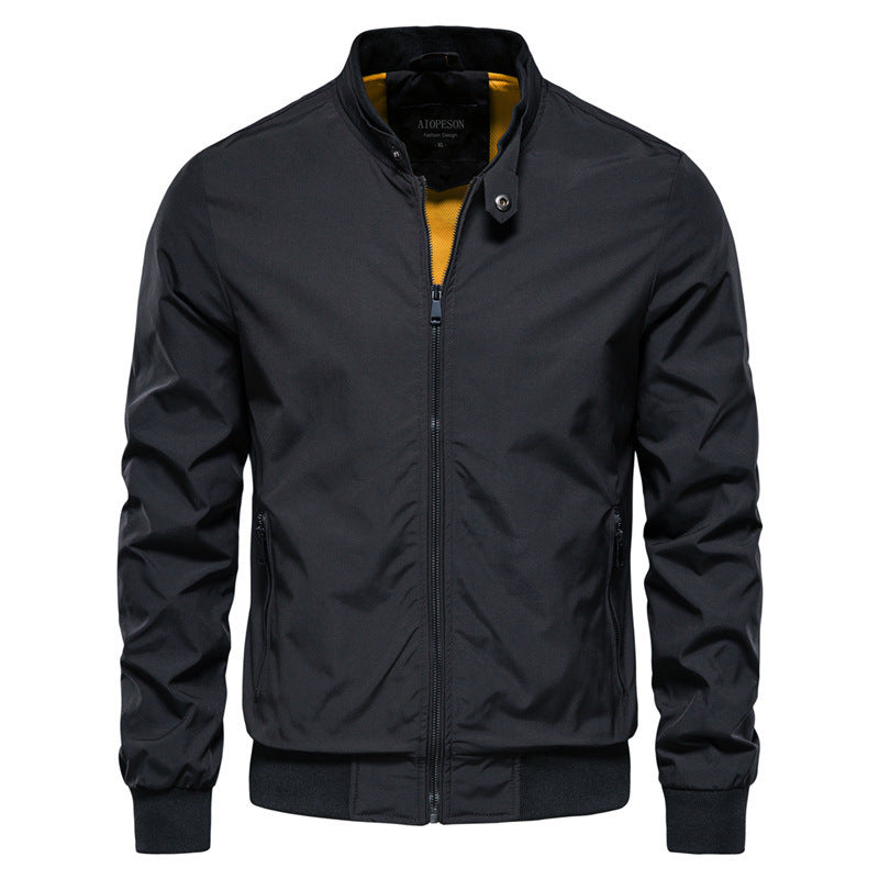 Men’s Leisure Polyester Top Coat – Casual Lightweight Outerwear, Multiple Colors - Daily Goods
