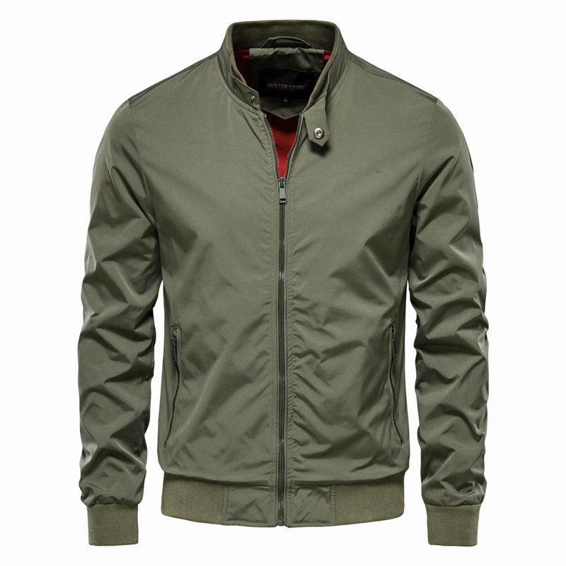 Men’s Leisure Polyester Top Coat – Casual Lightweight Outerwear, Multiple Colors - Daily Goods