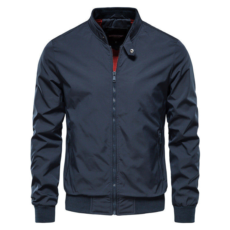 Men’s Leisure Polyester Top Coat – Casual Lightweight Outerwear, Multiple Colors - Daily Goods