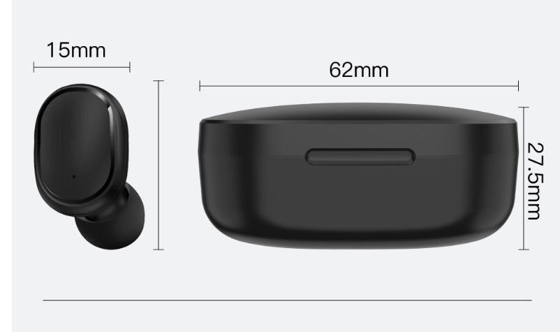 Bluetooth 5.0 In-Ear Headphones – Stereo Sound, 10M Range, 4-Hour Call Time, Matte Finish | 45mAh Battery, 300mAh Charging Case - Daily Goods