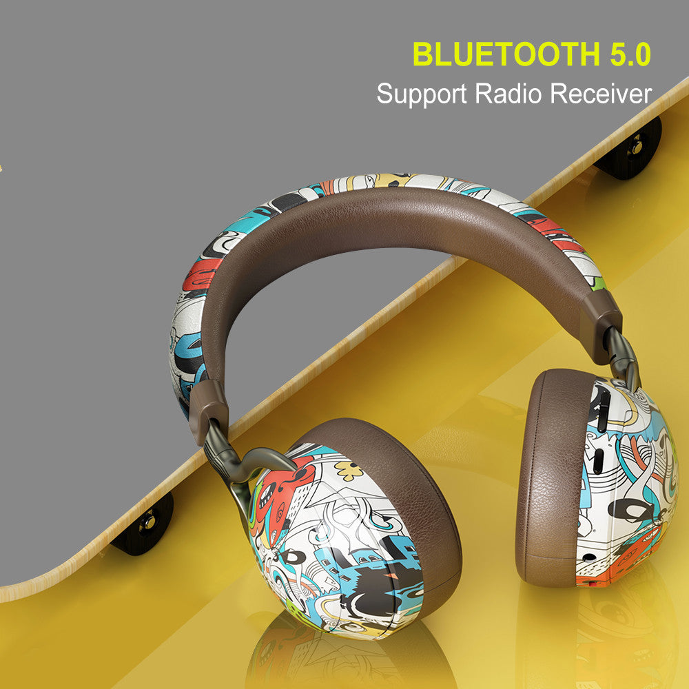 Bluetooth 5.0 Over-Ear Headphones – 10-Hour Playtime, FM Radio, TF Card Support (Up to 32GB), 40mm Drivers, Built-in Mic | Wireless Stereo Headset for Music & Calls - Daily Goods