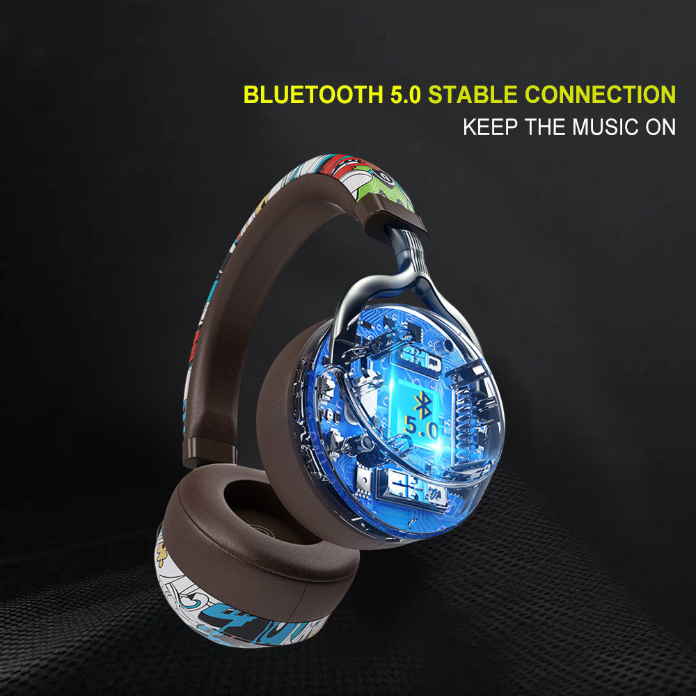 Bluetooth 5.0 Over-Ear Headphones – 10-Hour Playtime, FM Radio, TF Card Support (Up to 32GB), 40mm Drivers, Built-in Mic | Wireless Stereo Headset for Music & Calls - Daily Goods