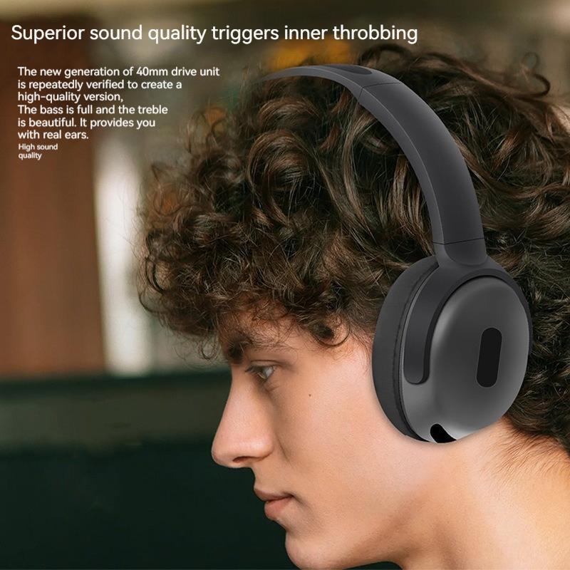 Foldable Wireless Bluetooth 5.3 Headphones โ HiFi Stereo Noise Cancelling Over-Ear Headset with Mic | Sports, Gaming & Travel | 8-Hour Playback | Wired + Wireless Modes - Daily Goods
