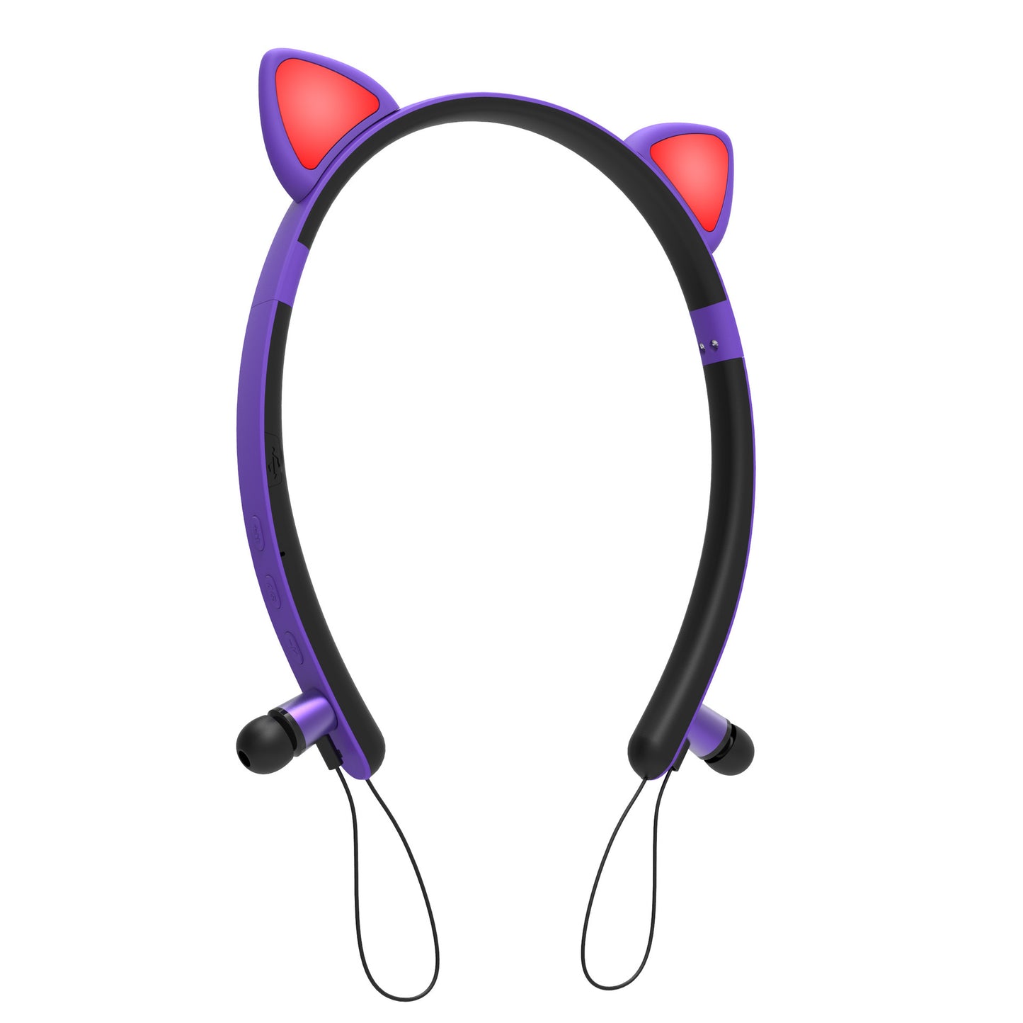Cute Animal Ears Bluetooth Headphones – Neckband Stereo Wireless Earphones with Magnetic Adsorption, Soft Silicone Earmuffs, 6-Hour Battery | Ideal Gift for Girls & Teens - Daily Goods