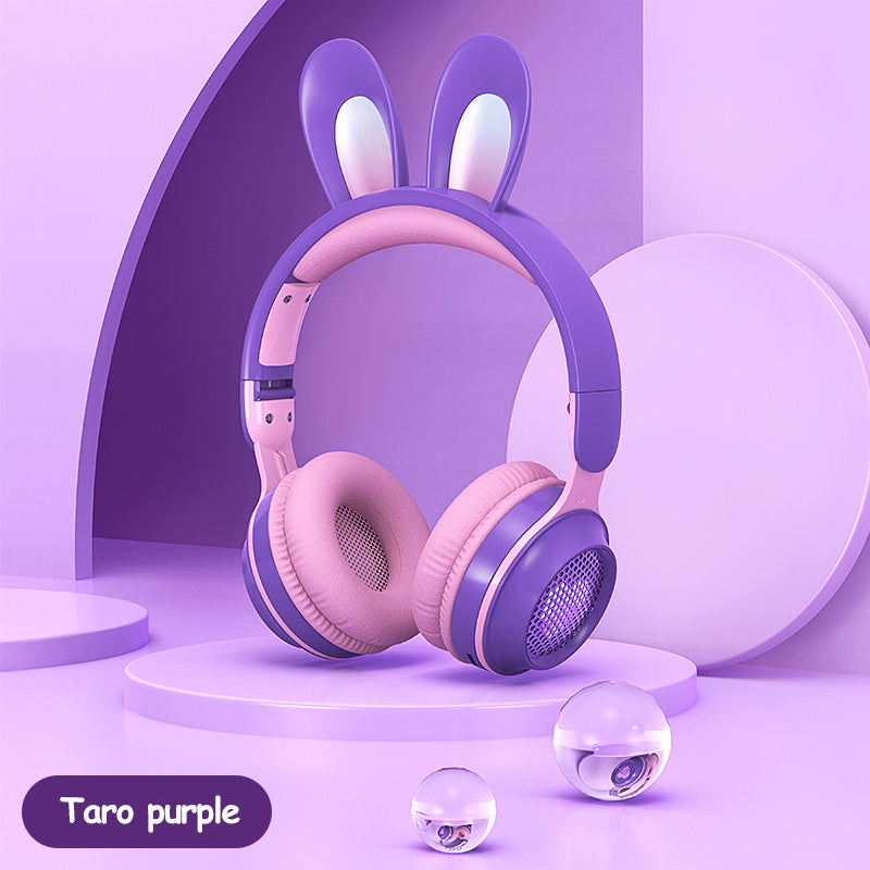 Wireless Bluetooth Headphones with RGB Bunny Ears, Stereo Sound, MP3 & 3.5mm Jack – Foldable Headset - Daily Goods