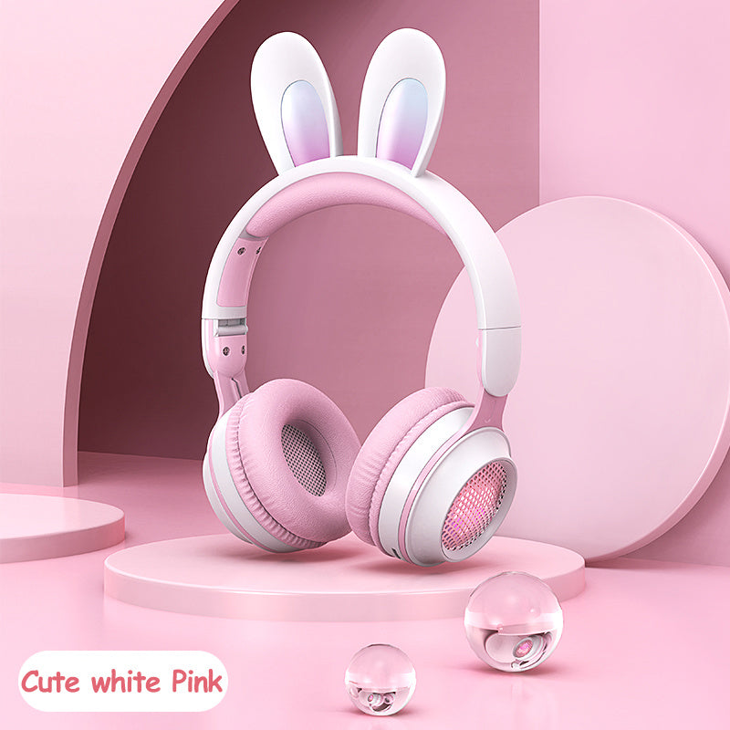Wireless Bluetooth Headphones with RGB Bunny Ears, Stereo Sound, MP3 & 3.5mm Jack – Foldable Headset - Daily Goods