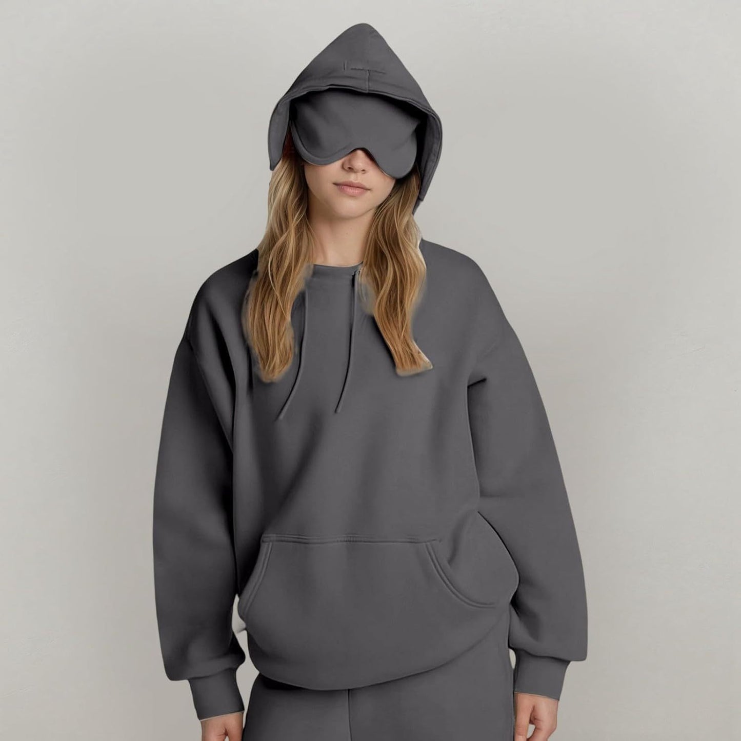 Women’s British Style Hooded Outfit – Solid Color Casual Wear - Daily Goods