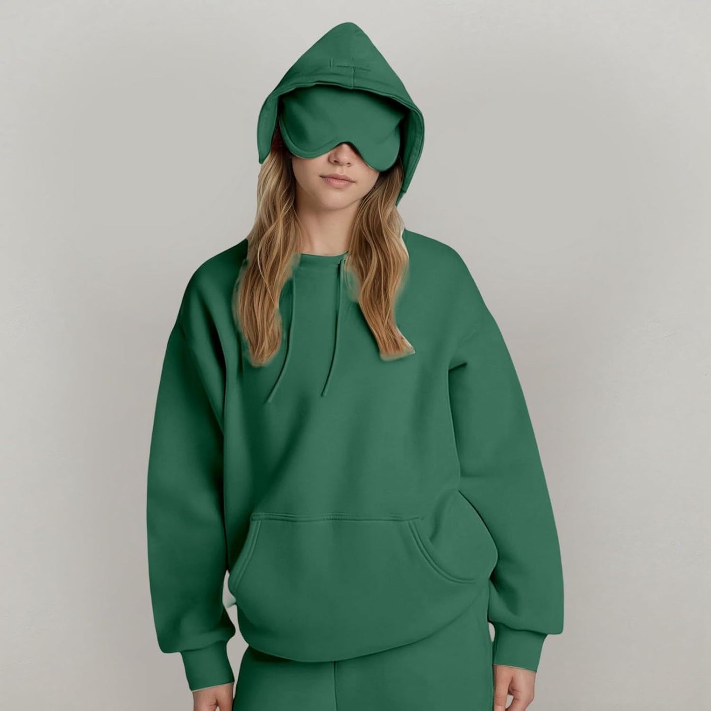 Women’s British Style Hooded Outfit – Solid Color Casual Wear - Daily Goods