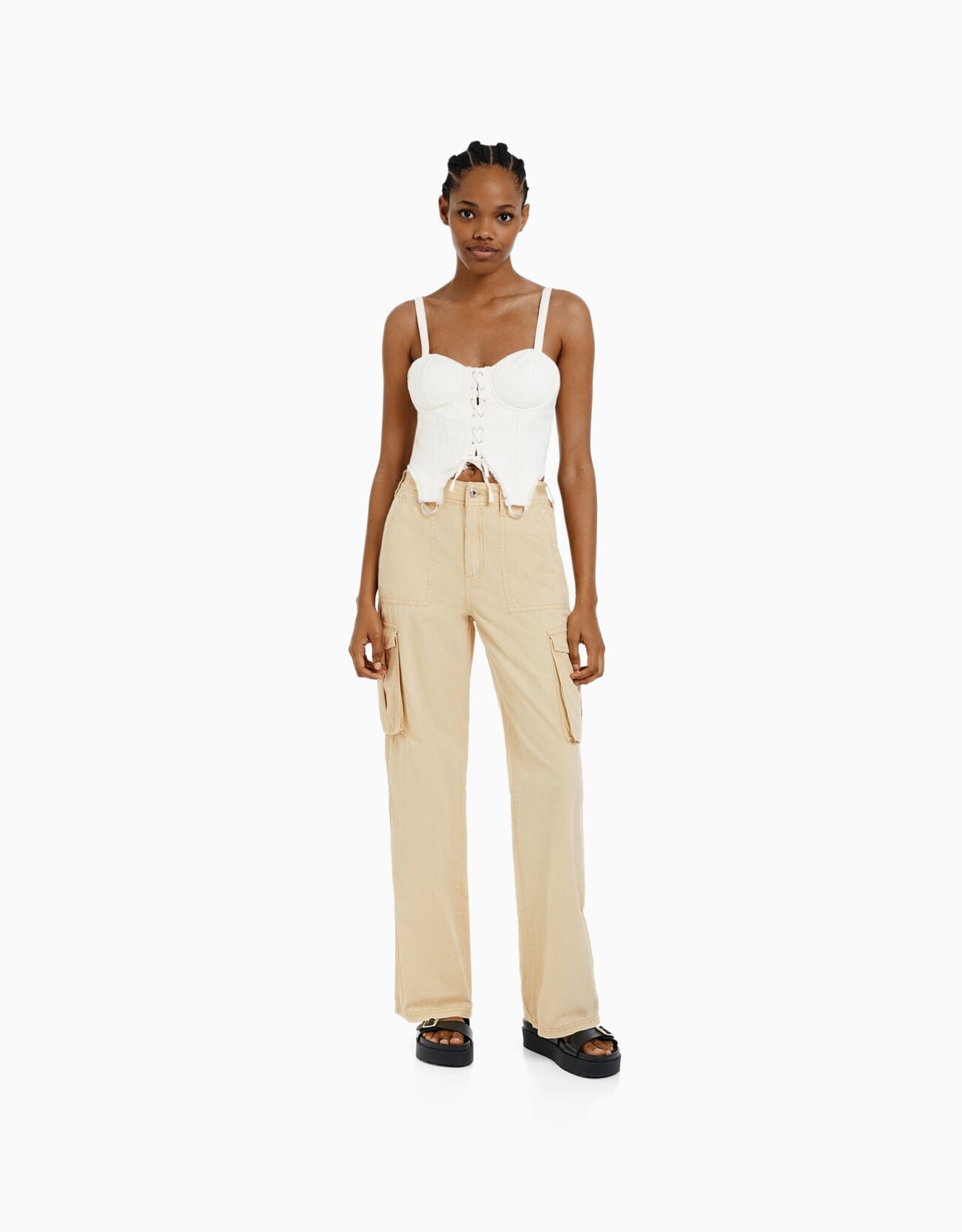 Women’s Casual Pants – Nipped Waist with 3D Pocket Work Trousers - Daily Goods
