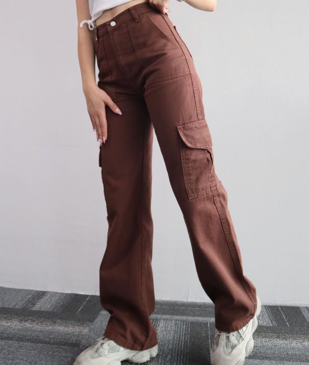 Women’s Casual Pants – Nipped Waist with 3D Pocket Work Trousers - Daily Goods