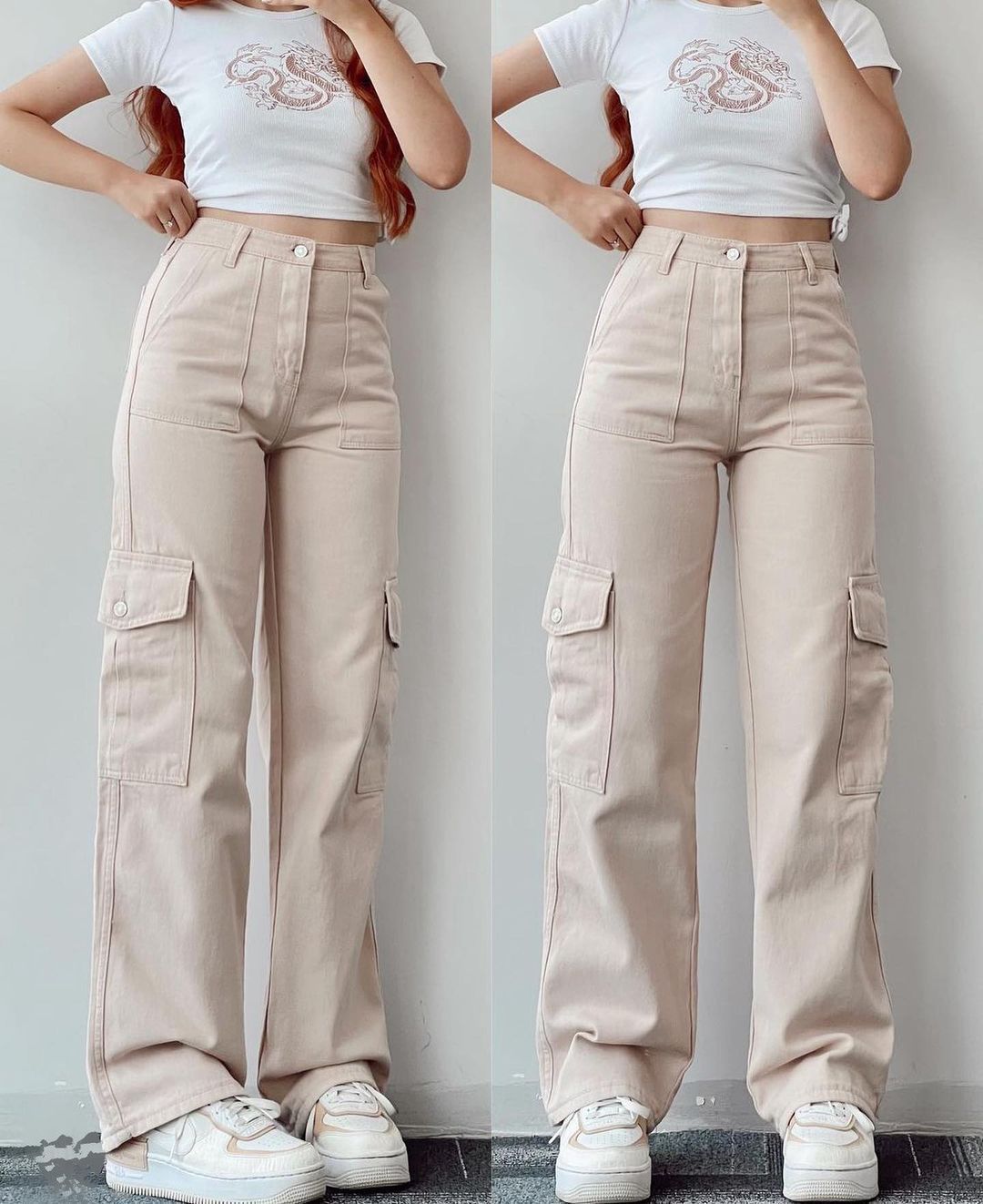 Women’s Casual Pants – Nipped Waist with 3D Pocket Work Trousers - Daily Goods