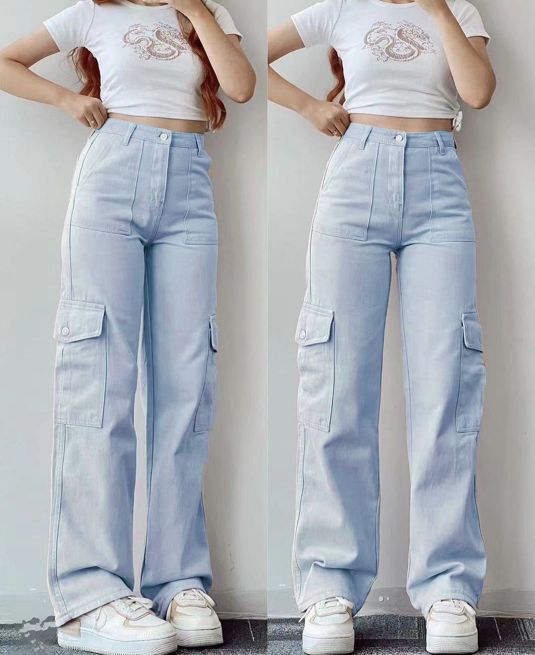 Women’s Casual Pants – Nipped Waist with 3D Pocket Work Trousers - Daily Goods