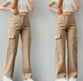Women’s Casual Pants – Nipped Waist with 3D Pocket Work Trousers - Daily Goods