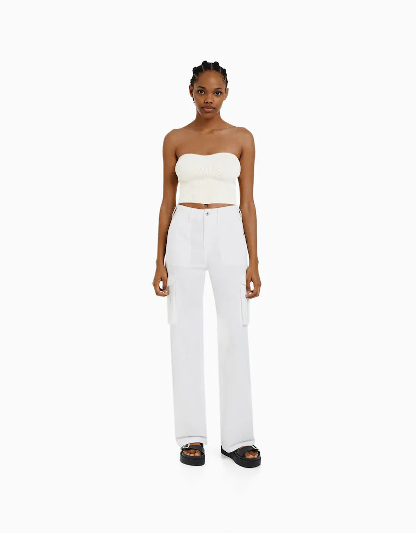 Women’s Casual Pants – Nipped Waist with 3D Pocket Work Trousers - Daily Goods