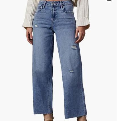 Women’s High Waist Loose Fit Jeans - Daily Goods