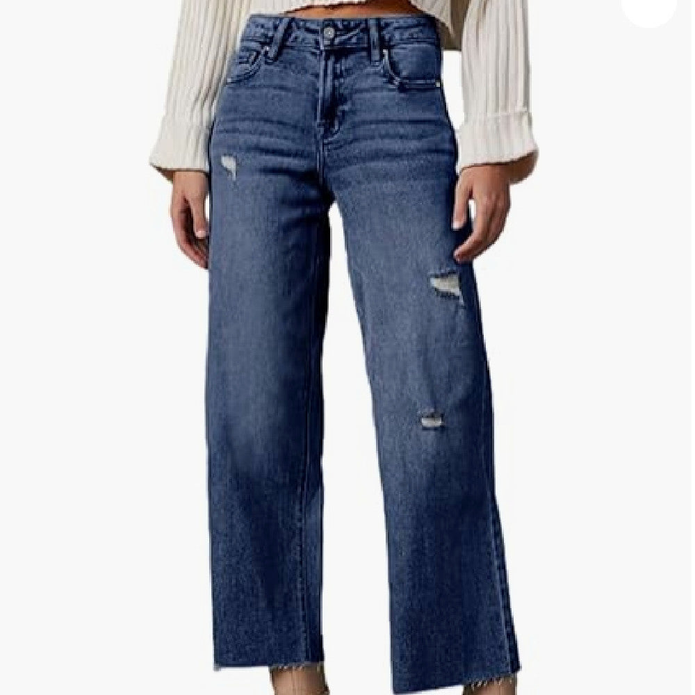 Women’s High Waist Loose Fit Jeans - Daily Goods