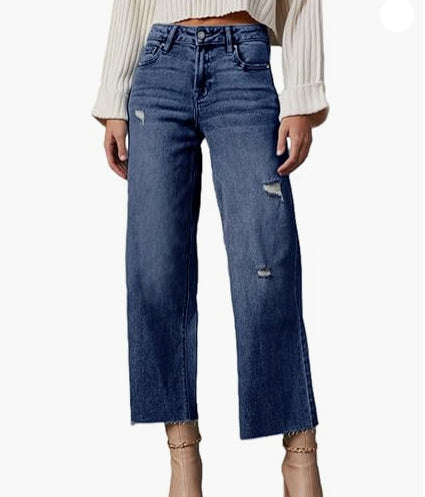 Women’s High Waist Loose Fit Jeans - Daily Goods