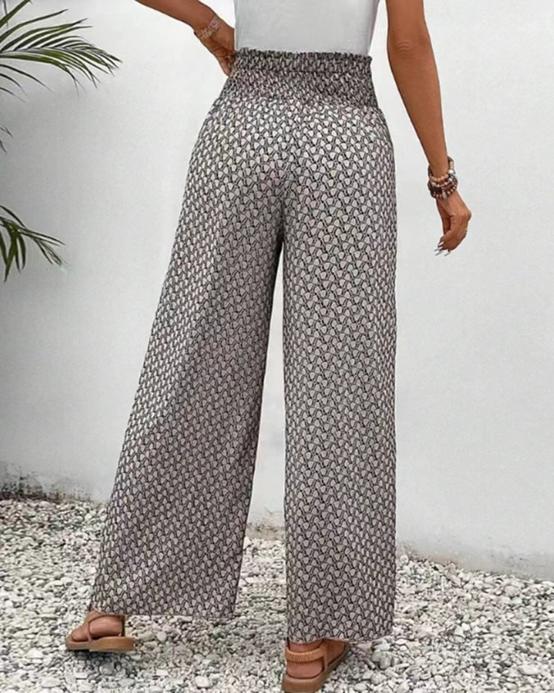 Women’s Ethnic Retro Urban Trousers – High Waist Loose Fit Pants - Daily Goods