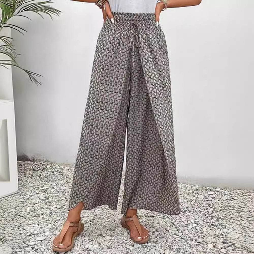 Women’s Ethnic Retro Urban Trousers – High Waist Loose Fit Pants - Daily Goods