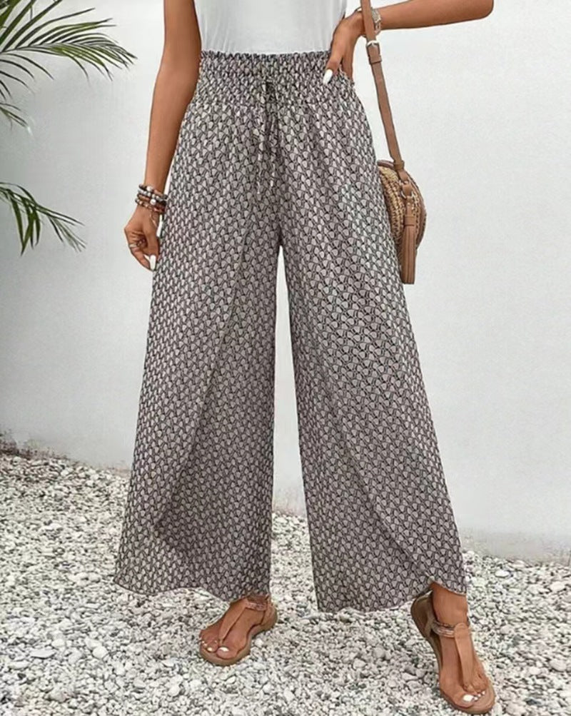 Women’s Ethnic Retro Urban Trousers – High Waist Loose Fit Pants - Daily Goods