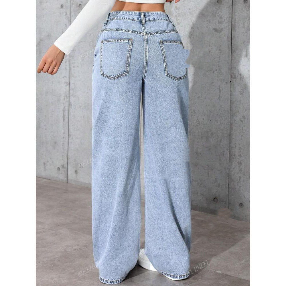 Women’s High Waist Loose Cotton Trousers – Casual Korean Style Pants - Daily Goods