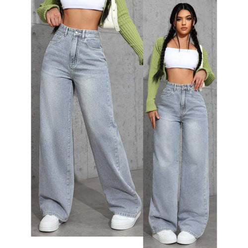 Women’s High Waist Loose Cotton Trousers – Casual Korean Style Pants - Daily Goods