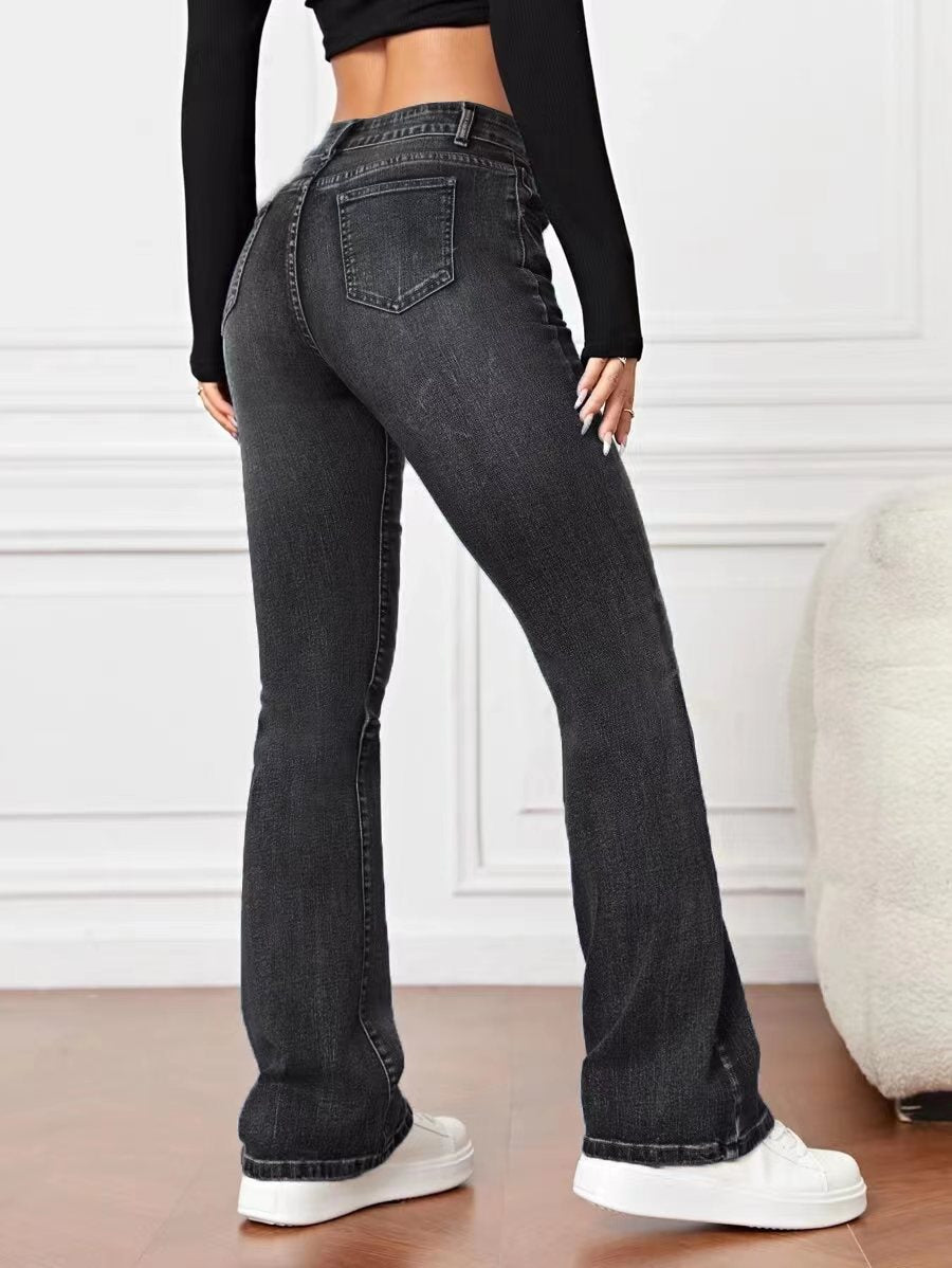 Women’s High Waist Bootcut Jeans - Daily Goods