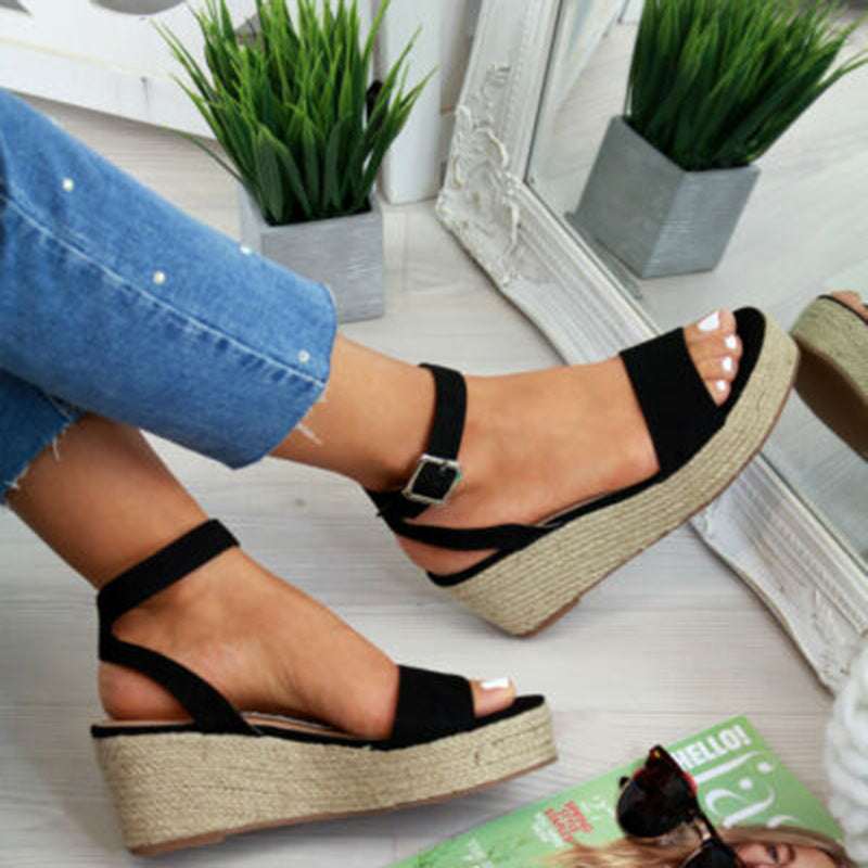 Women’s Summer Platform Sandals – Low Top Wedge Heel - Daily Goods