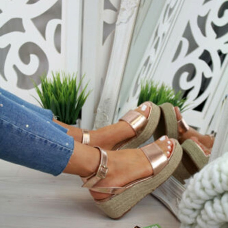 Women’s Summer Platform Sandals – Low Top Wedge Heel - Daily Goods
