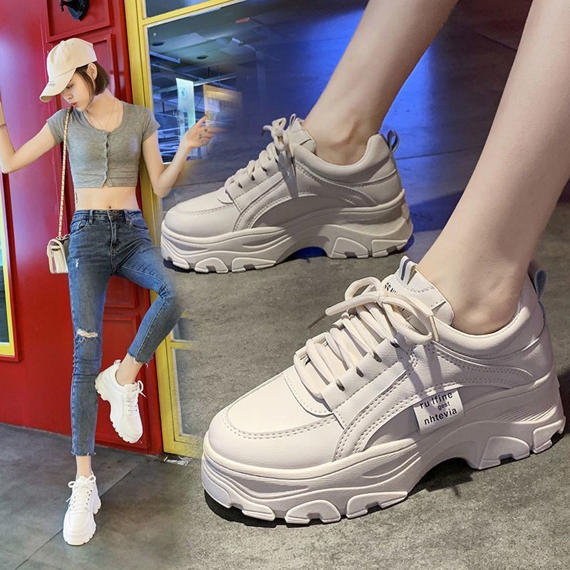 Thick Bottom Casual Lace-Up Shoes - Daily Goods