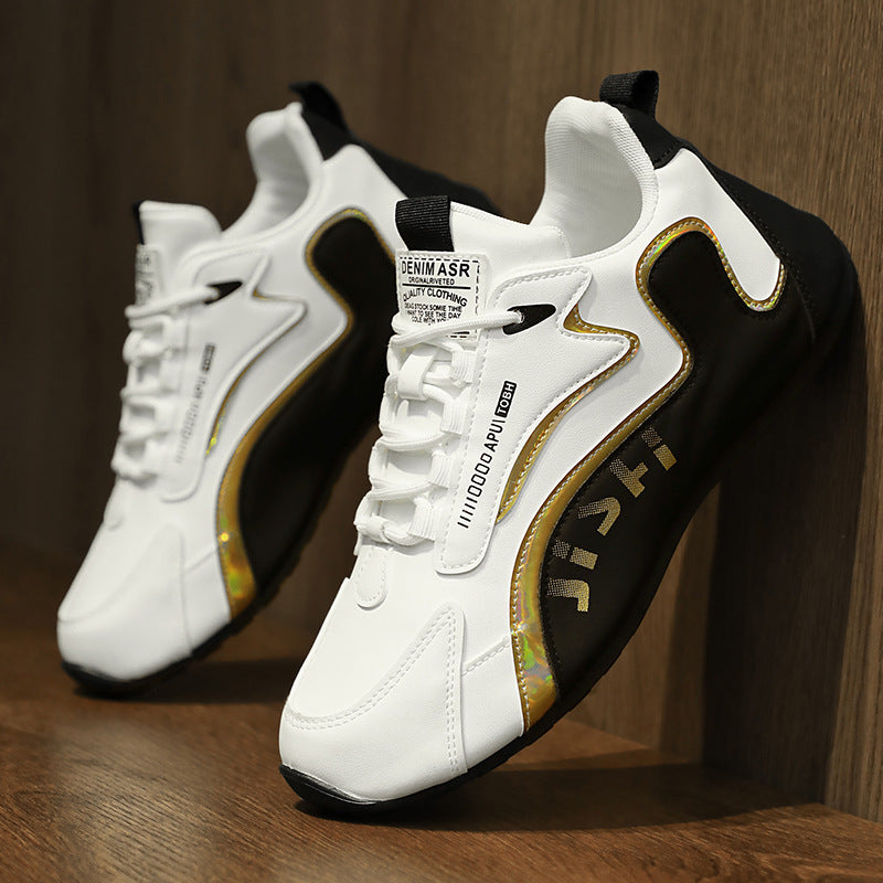 Fashion Colorblock Lace-up Sneakers For Men Breathable Low-top Dad Shoes Running Walking Sports Shoes - Daily Goods