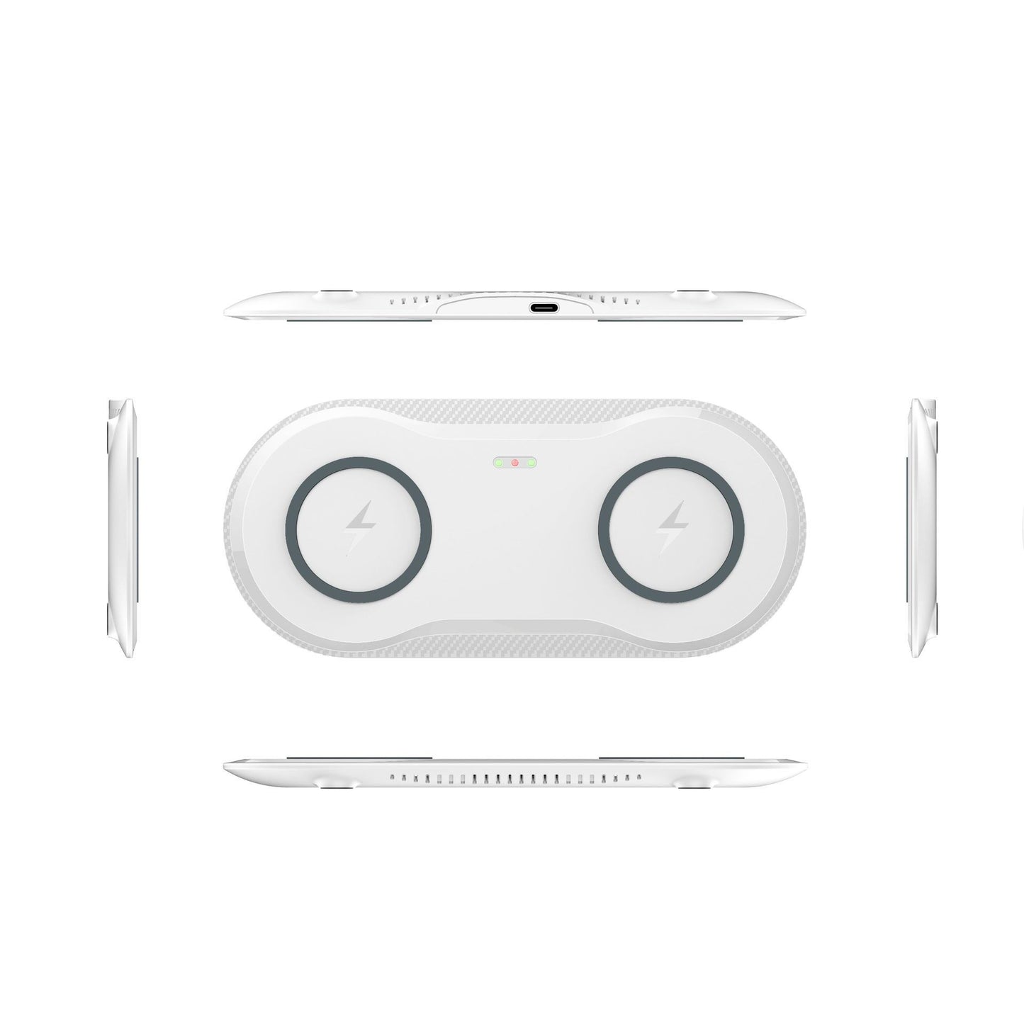 Dual wireless charger for mobile phones. Stable fast charging, intelligent temperature control, Type-C interface - Daily Goods