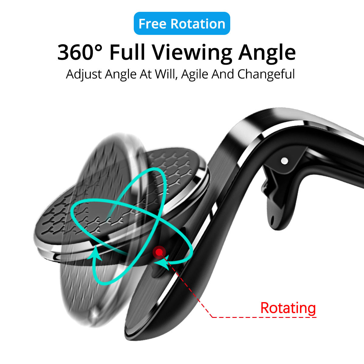 360° Rotatable Adjustable Magnetic Patch for car Dashboard – Super Strong Force, High-Quality Material - Daily Goods
