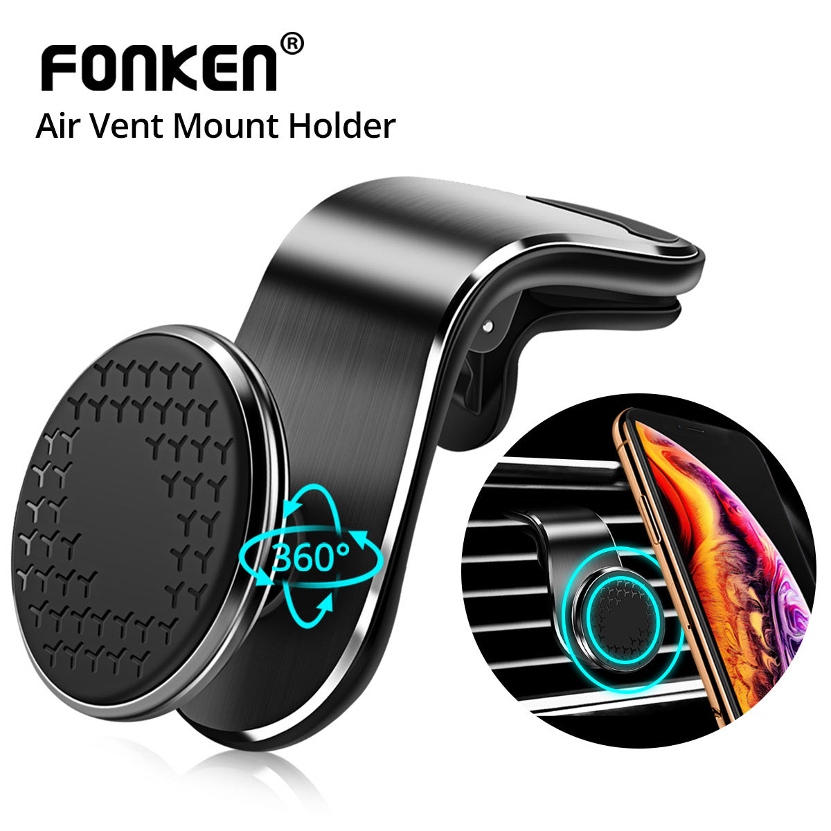 360° Rotatable Adjustable Magnetic Patch for car Dashboard – Super Strong Force, High-Quality Material - Daily Goods