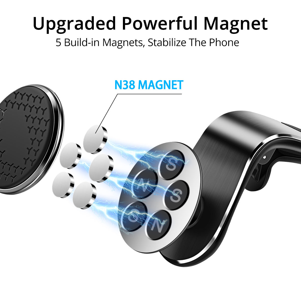 360° Rotatable Adjustable Magnetic Patch for car Dashboard – Super Strong Force, High-Quality Material - Daily Goods