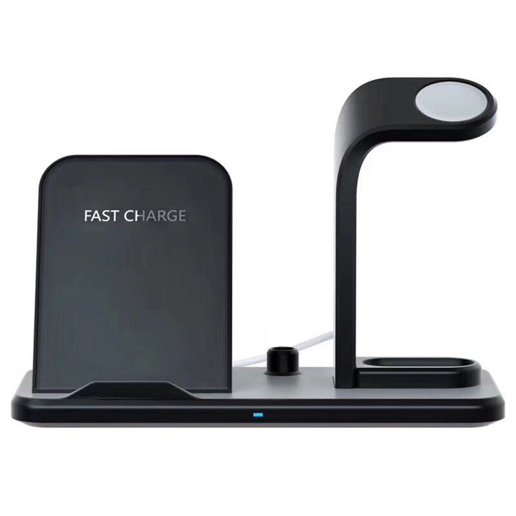 Wireless Charger Bracket – 10W Fast Charging with USB & Headphone Output, Black & White - Daily Goods