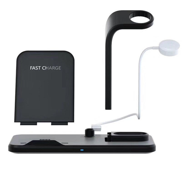 Wireless Charger Bracket – 10W Fast Charging with USB & Headphone Output, Black & White - Daily Goods