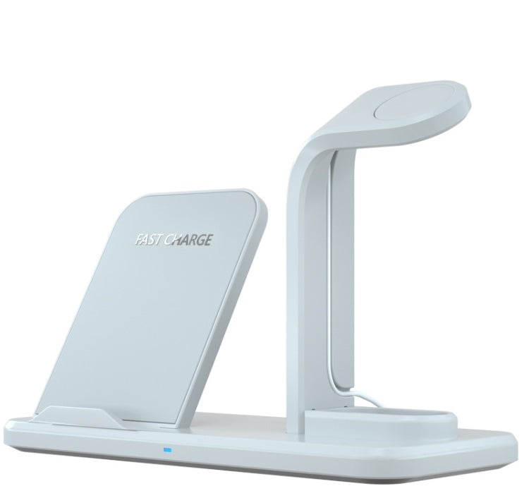Wireless Charger Bracket – 10W Fast Charging with USB & Headphone Output, Black & White - Daily Goods
