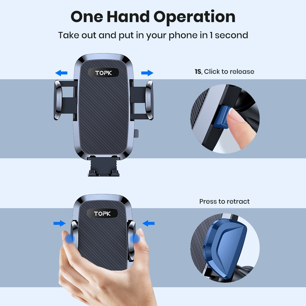 Car Phone Stand – Multi-Style Brackets for Windshield, Air Outlet & Dashboard - Daily Goods