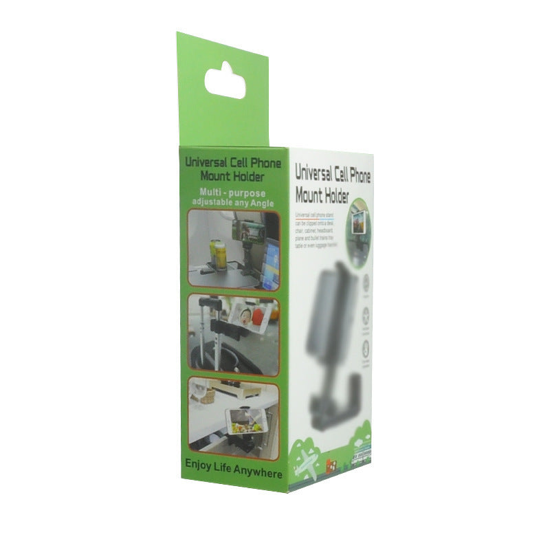Multifunctional Lazy Desktop Phone Holder – ABS, Metal & Silicone, H22 Black - Daily Goods