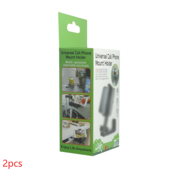 Multifunctional Lazy Desktop Phone Holder – ABS, Metal & Silicone, H22 Black - Daily Goods