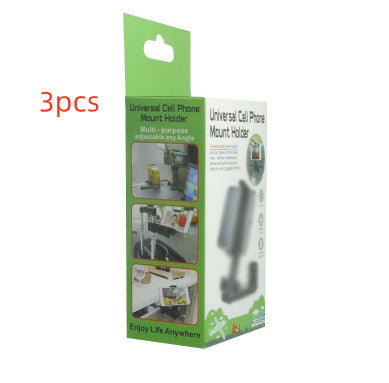 Multifunctional Lazy Desktop Phone Holder – ABS, Metal & Silicone, H22 Black - Daily Goods