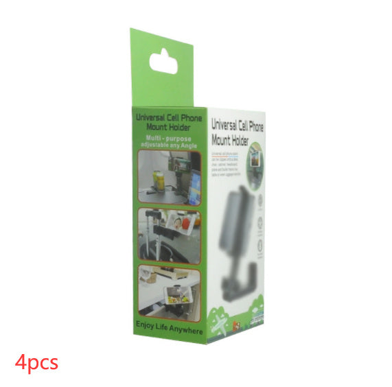 Multifunctional Lazy Desktop Phone Holder – ABS, Metal & Silicone, H22 Black - Daily Goods