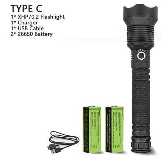 XHP70.2 Powerful Usb Led Flashlight - Daily Goods