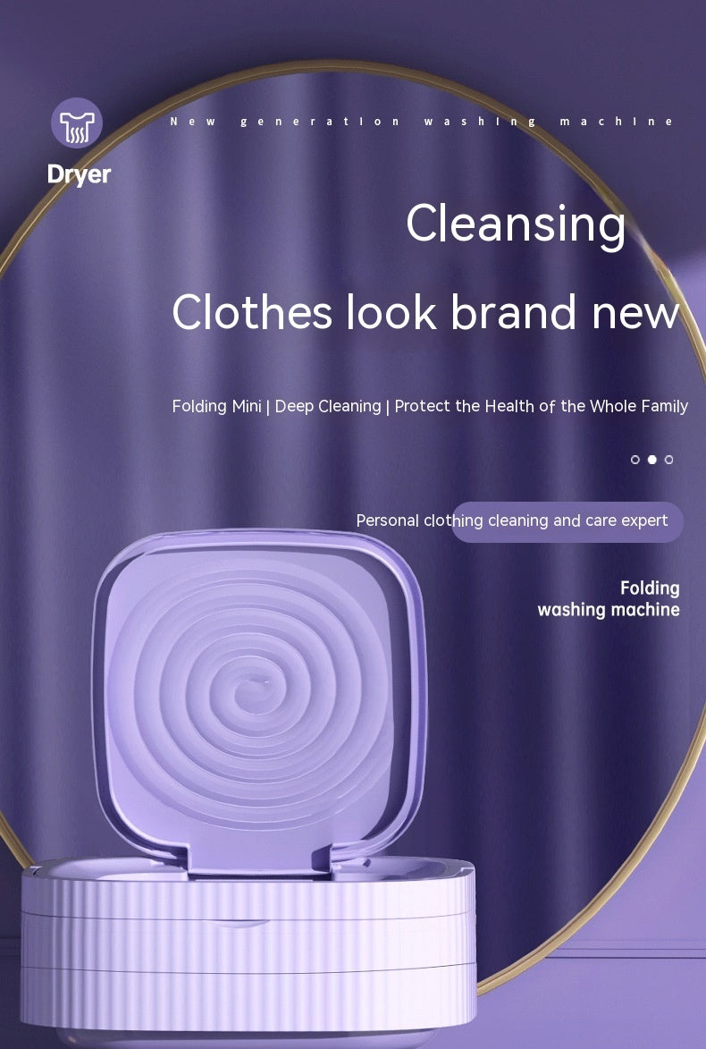 Plastic Folding Washing Machine Automatic Washing Clothes Dormitory Washing Integrated - Daily Goods
