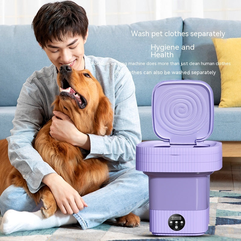 Plastic Folding Washing Machine Automatic Washing Clothes Dormitory Washing Integrated - Daily Goods