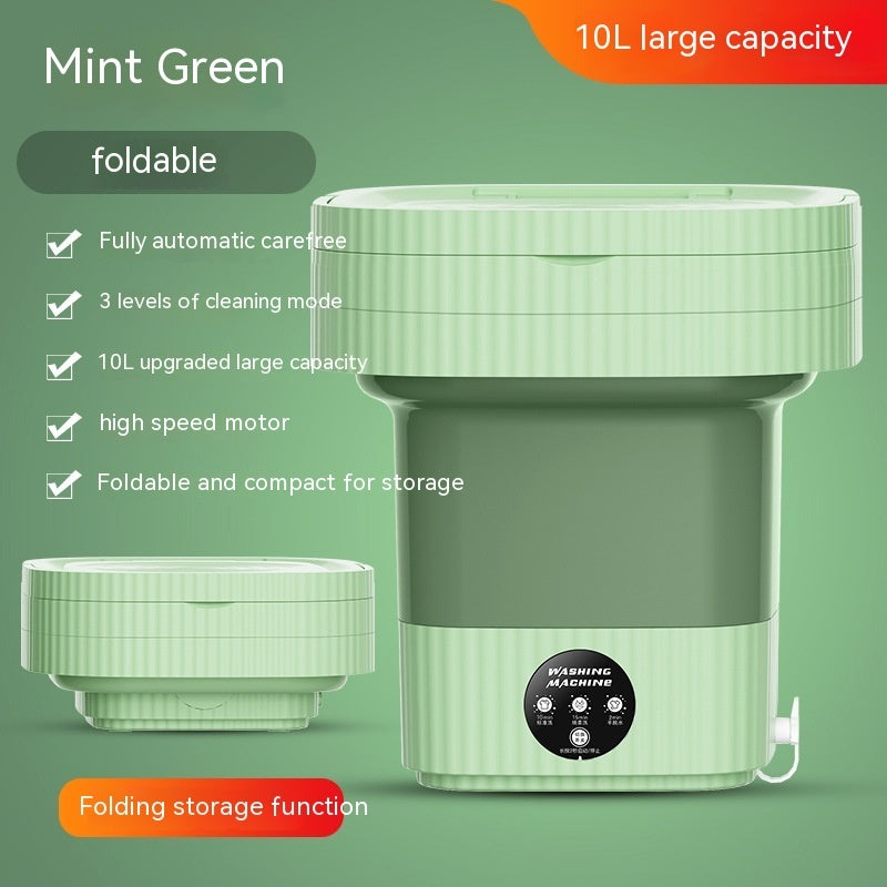Plastic Folding Washing Machine Automatic Washing Clothes Dormitory Washing Integrated - Daily Goods