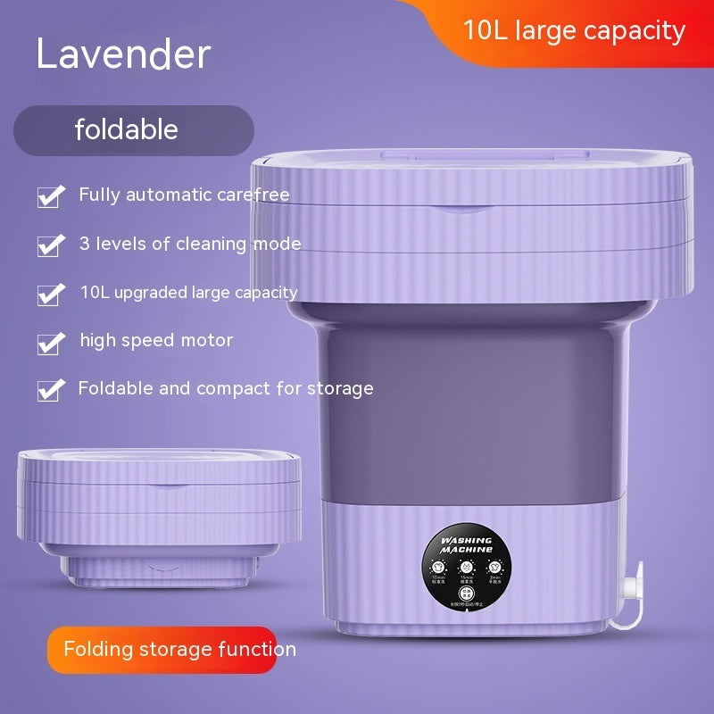 Plastic Folding Washing Machine Automatic Washing Clothes Dormitory Washing Integrated - Daily Goods