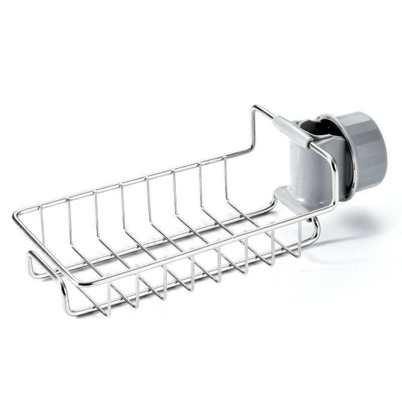 Adjustable Sink Drain Rack Sponge Storage Faucet Holder Soap Drainer Shelf Basket Organizer Kitchen Bathroom Accessories - Daily Goods